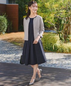 Tiaclasse 【3WAY】リボンブローチ＆ベルト付きフレアワンピース