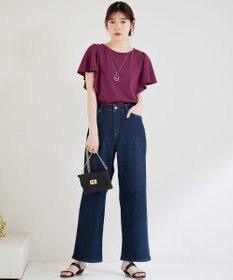 ANY SIS 【洗える】フリルスリーブ カットソー