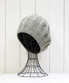 石田製帽 オーガニックコットン アラン編みベレー