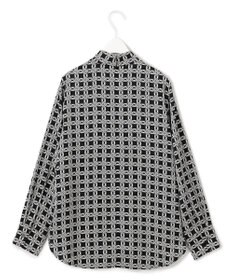 ICB 【洗える】レトロウォールペーパープリント ブラウス