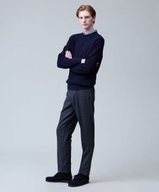 J.PRESS MEN 温かさと軽さの快適素材【ストレッチ / イージーケア】【FLEX YARN】片畔クルーネック ニット