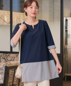 Tiaclasse L 【新色追加】バイカラーチュニック