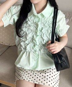 WEGO シャーリングブラウス