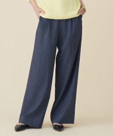 自由区 L 【セットアップ対応】ソフトリネンダンガリーワイド パンツ