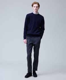 J.PRESS MEN 温かさと軽さの快適素材【ストレッチ / イージーケア】【FLEX YARN】片畔クルーネック ニット