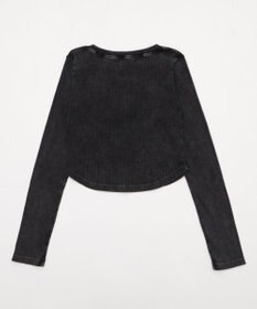 WEGO ヴィンテージウォッシュネックリボントップス