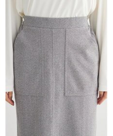 Green Parks 柄圧縮ポンチＩラインスカート