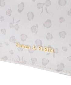 Maison de FLEUR リボンレオパードギャザーハンドルスクエアトート