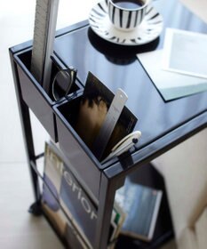 tower サイドテーブルワゴン タワー ブラック