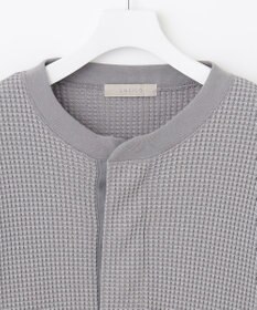 UNFILO MENS イージーケア ワッフル ヘンリーネック [23年春夏商品]