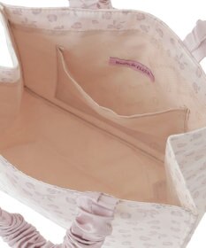 Maison de FLEUR リボンレオパードギャザーハンドルスクエアトート