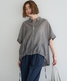 YECCA VECCA サイドスリットドロストシャツ