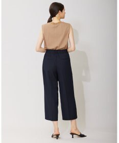 ICB 【WEB限定カラーあり】FluidBackSatin ワイドクロップドパンツ