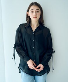 YECCA VECCA バックリボンシアーシャツ