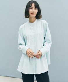 UNFILO 【セレモニー】バンドカラー タックブラウス