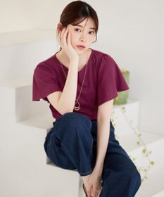 ANY SIS 【洗える】フリルスリーブ カットソー