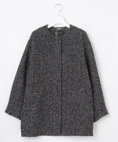 自由区 MANTECOツイード コクーンシルエットコート