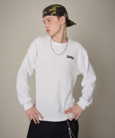 WEGO 【ユニセックス着用ITEM】ワッフルロゴT（長袖）