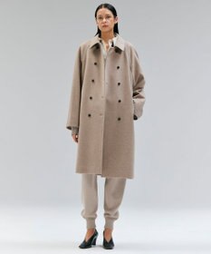 BEIGE， 【VERY NaVY12月号掲載】LABBOCK / ウール混ラグランステンカラーコート