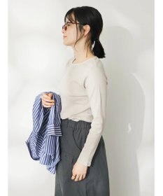 CRAFT STANDARD BOUTIQUE フリルテープリブカットプルオーバー