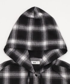 WEGO 【25年秋冬新作】チェックフードBIGネルシャツ