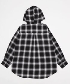 WEGO 【25年秋冬新作】チェックフードBIGネルシャツ
