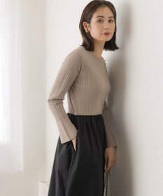 組曲 【WEB限定】リブニットコンビワンピース