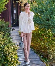 Tiaclasse 【洗える】ピンタックギャザーブラウス