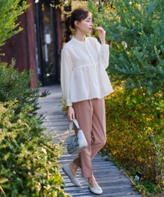 Tiaclasse 【洗える】ピンタックギャザーブラウス