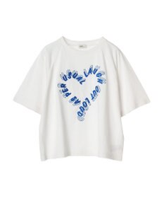 earth music&ecology ラメ刺繍ハートロゴＴ