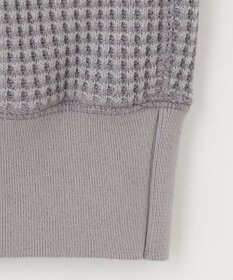 UNFILO MENS イージーケア ワッフル ヘンリーネック [23年春夏商品]