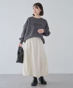 Green Parks ショート丈キルトロゴプルオーバー