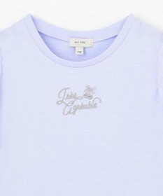 ANY KIDS リボン×チュール 七分袖Tシャツ