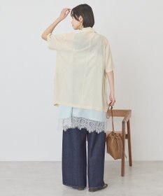 AMERICAN HOLIC 【接触冷感】シアーテーラード半袖ジャケット