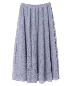 earth music&ecology 起毛レースフレアスカート