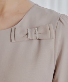 Tiaclasse 【3WAY】リボンブローチ＆ベルト付きフレアワンピース