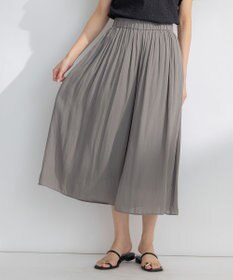 組曲 【ウエストゴム・WEB限定】シアープリーツライクシフォン パンツ