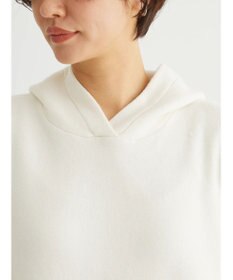 Green Parks スウェット風フード付ニットプルオーバー