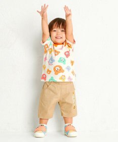 MIKI HOUSE HOT BISCUITS 【80-120cm】 パステルロゴ 6分丈パンツ