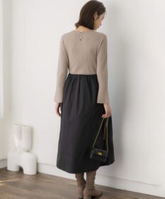 組曲 【WEB限定】リブニットコンビワンピース