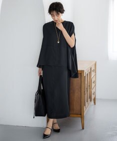 23区 S 【一部店舗限定/UVカット/洗える】ライトウェイトツイル ケープ付き ワンピース