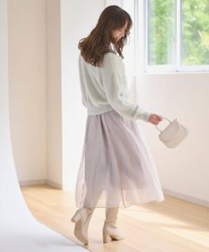 Feroux 【洗える】ニット×フレアスカート セットアップ