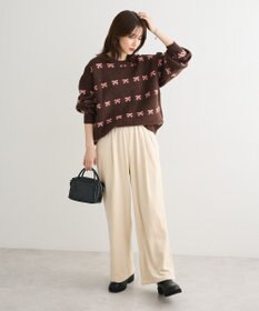 Green Parks ・ｓｗｉｎｇ　ｂｙ　リボンジャカードクルーニット