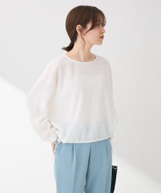 Green Parks 裾ドロスト表面長袖プルオーバー