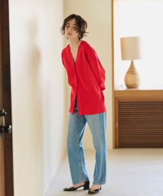 #Newans 【洗える】ファインボタンＶネックカーディガン