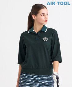 23区GOLF 【WOMEN】AIR TOOL七分袖ポロシャツ