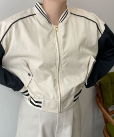 WEGO 配色デザインブルゾン