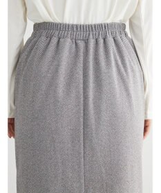 Green Parks 柄圧縮ポンチＩラインスカート