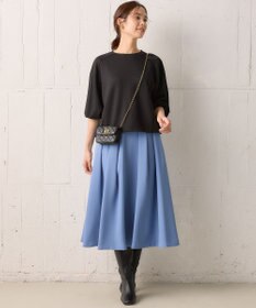 組曲 【洗える・4色展開】ウーステッドライクギャバ スカート