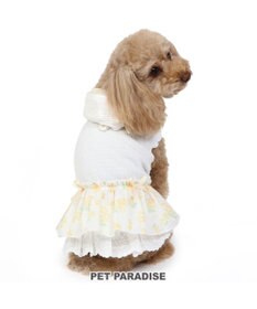 PET PARADISE 犬の服 犬 ワンピース 【小型犬】 ミモザ ホワイト グリーン